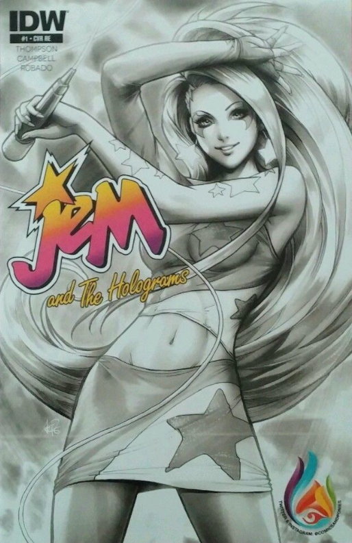 Jem The Holograms Cover Re Comics And Ponies Black And White