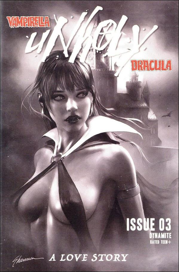 Vampirella Dracula Unholy 3 Shannon Maer Virgin B W 1 25