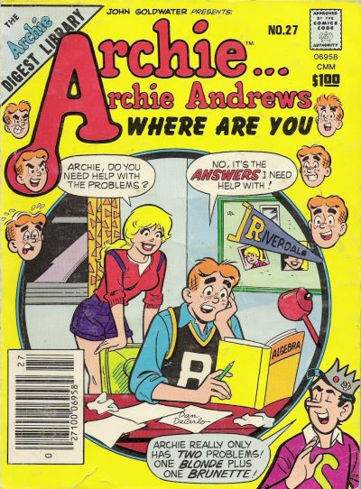 Archie... Archie Andrews Where Are You? Comics Digest Magazine #27 (1977)
