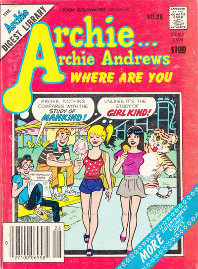 Archie... Archie Andrews Where Are You? Comics Digest Magazine #28 (1977)
