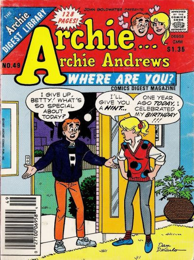 Archie... Archie Andrews Where Are You? Comics Digest Magazine #49 (1977)