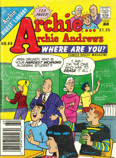 Archie... Archie Andrews Where Are You? Comics Digest Magazine #60 (1977)