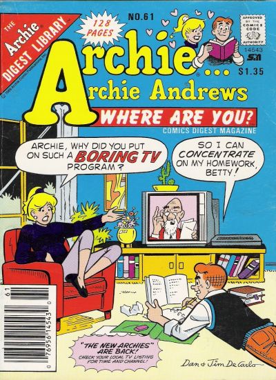 Archie... Archie Andrews Where Are You? Comics Digest Magazine #61 (1977)