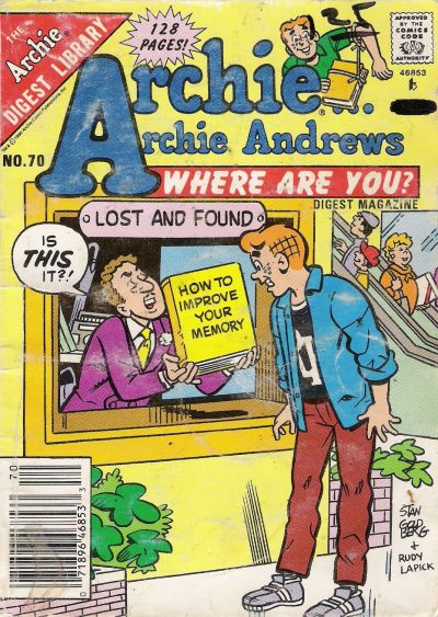 Archie... Archie Andrews Where Are You? Comics Digest Magazine #70 (1977)