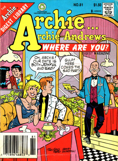 Archie... Archie Andrews Where Are You? Comics Digest Magazine #81 (1977)