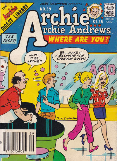Archie... Archie Andrews Where Are You? Comics Digest Magazine #39 (1985)