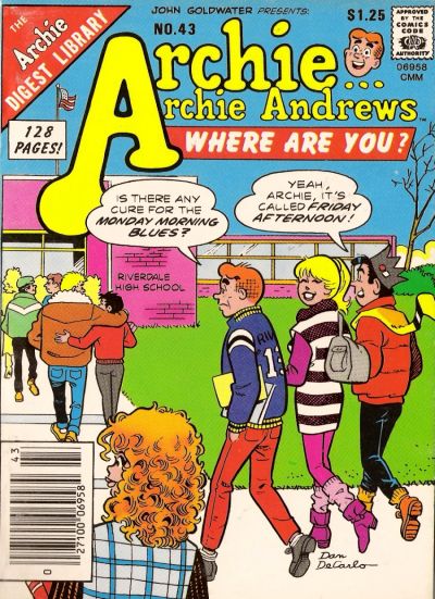 Archie... Archie Andrews Where Are You? Comics Digest Magazine #43 (1986)