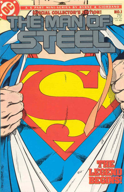 Image of Superman opening his shirt to reveal the "s" on his chest