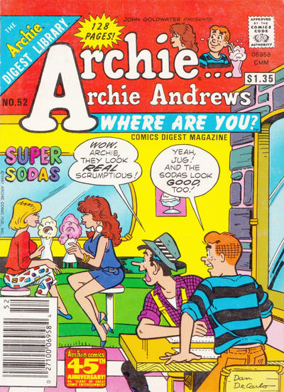 Archie... Archie Andrews Where Are You? Comics Digest Magazine #52 (1987)