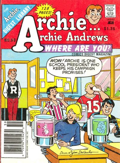 Archie... Archie Andrews Where Are You? Comics Digest Magazine #59 (1988)