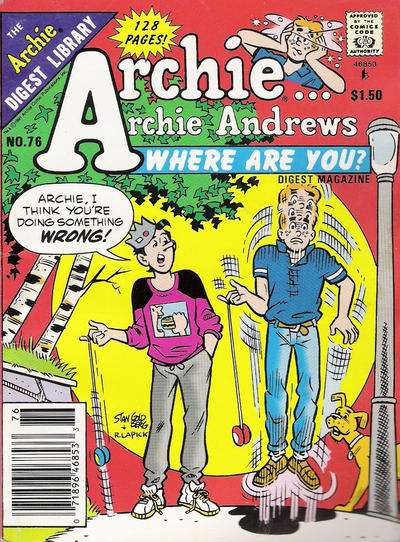 Archie... Archie Andrews Where Are You? Comics Digest Magazine #76 (1991)