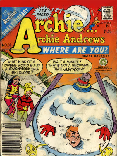Archie... Archie Andrews Where Are You? Comics Digest Magazine #80 (1992)