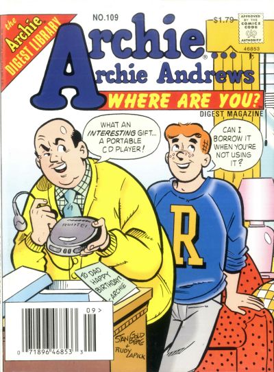 Archie... Archie Andrews Where Are You? Comics Digest Magazine #109 (1996)