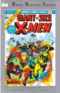 comic cover reprint of X-men #1 with Marvel Milestone Edition written at the top
