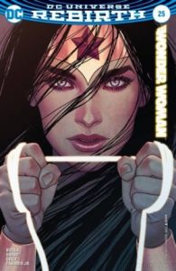 Cover of Wonder Woman holding the lasso of truth