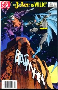 comic cover show a listing price of 95 cents and shows Batman fighting the Joker